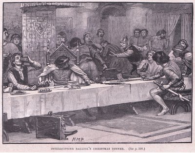Interruzione della cena di Natale di Balliol, AD 1332 da Henry Marriott Paget